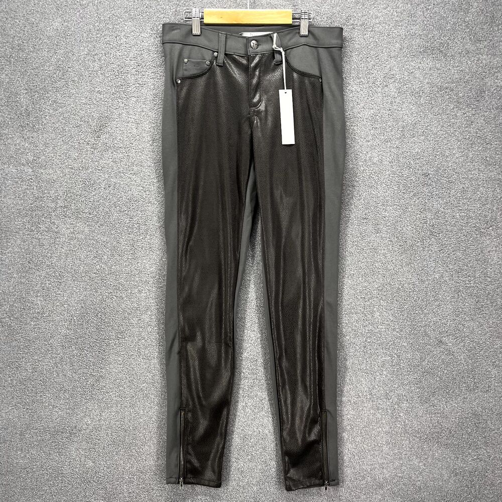 Tractr‎ Pants Womens 28 Gray faux leather stretch Jegging